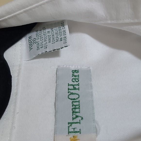 Big Boys Size 20 White Uniform Short Sleeve Button Up, Flynn O'Hara - Picture 2 of 8